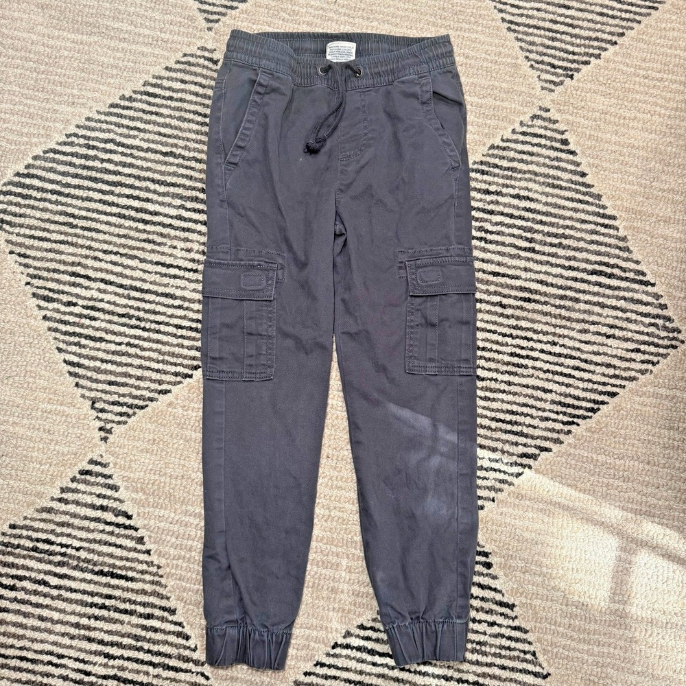 Urban Pipeline Boys Grey Cargo Jogger Pants Size Small Elastic Waist Drawstring